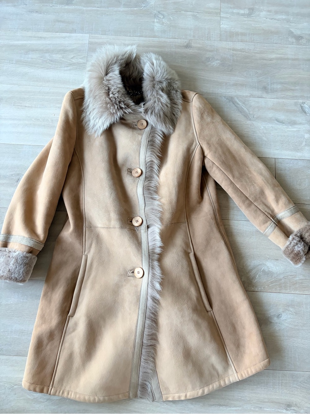 NEW ARTICO 100% Shearling Coat – Made in Italy – Size 44